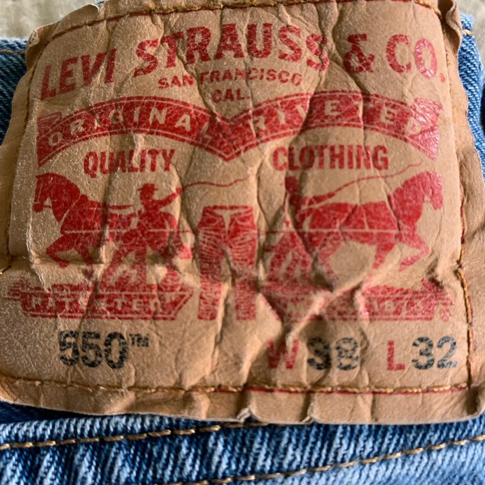 Levi's‎ 550 Mens Jeans 38x32 Blue Relaxed Fit Tapered Leg Denim